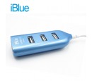 HUB USB IBLUE 4 PORT 2.0 LIGHT BLUE (PN 52054-TQ)